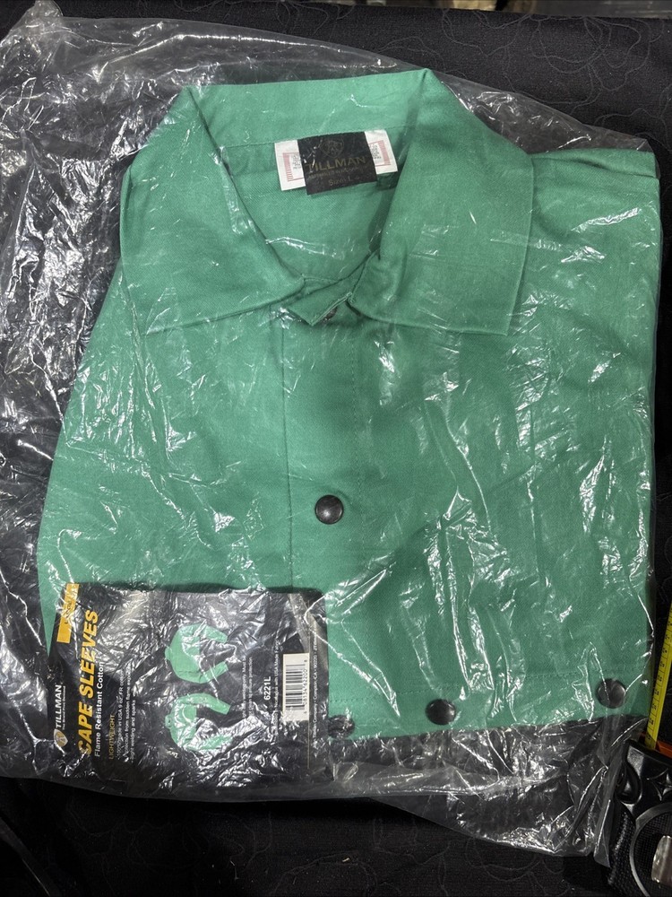 Tillman 6221L 9 oz. Green Westex Cotton Cape Sleeves