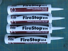 NSI FireStop 814 Commercial/Residential Fire Stop, Four 10.3 oz Tubes