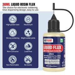 BEEYUIHF No Clean Liquid Solder Flux Dropper Electrical Soldering (30 mL/1 Oz.)