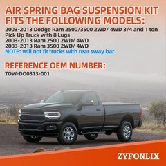 2pc Air Spring Bag Kit 2003-2013 Dodge Ram 2500 3500 8 Lug 5000lbs Towing Kit