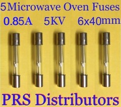 MICROWAVE OVEN High Voltage FUSES 0.85A 5KV 6X40mm 5 pieces USA SELLER