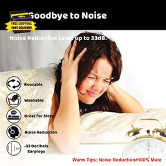 (3 Pairs) Silicone Ear Plugs for Sleeping Noise Cancelling, Washable & Reusable
