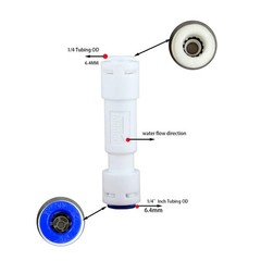 1/4″ Push to Connect One Way Check Valve,1/4″ RO Water Tube 0.25 Inch, White