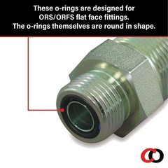 Captain O-Ring ORS/ORFS Flat Face Hydraulic Oring Seal Kit (180pc, Buna 90)