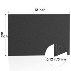 ABS Plastic Sheet 1/8 Inch Thick (3Mm) – 12″ X 8″, Black Waterproof Rigid Thermo