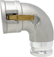 3″ Aluminum Type DA Camlock 90° Elbow Female x Male Cam & Groove 125 PSI NEW