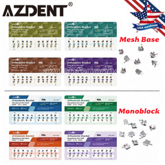 Dental Ortho Brackets Mini Roth/MBT.022″/.018 Hooks 3 4 5 Monoblock /Mesh Base