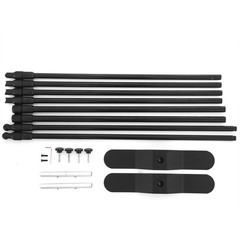 8x10Ft Banner Stand Heavy-Duty Backdrop Stand Telescopic Adjustable Repeat Step