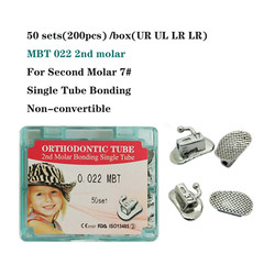 Dental Orthodontic Buccal Tubes 1st 2nd Molar Bracket Roth MBT 022 Bondable