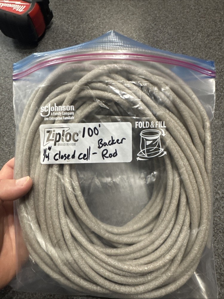 Closed Cell Foam Backer Rod 1/4″ x 100 Feet, Caulk Filler Rope (Read Desc.)