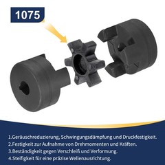 3pcs 3/4″ to 1″ L075 Flexible L-Jaw Coupling Coupler Set