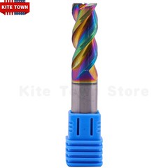 3Pcs 1/2″ 45° Helix 3 Flute Carbide Square End Mill For Aluminum – DLC Coated