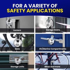 FJM Security SX-790 4-Dial Combination Disc Padlock With Shielded Hardened Steel