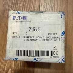 Eaton M22-I1 Pushbutton Enclosure 2.83 Surface Mount 1 Hole Element