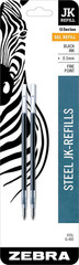 Zebra G-402 Stainless Steel Pen Jk-Refill, Fine Point, 0.5Mm, Black Ink, 8-Count