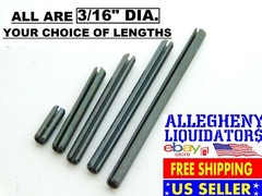 VARIOUS LENGTHS x 3/16″ DIAMETER PLAIN BLACK STEEL ROLL SPRING PINS USA NH
