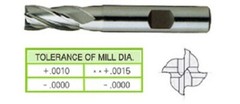 3/8″ (.3750″) 4 FLUTE END MILL HSS .750″FLUTE 2.50″ OVERALL LENGTH YG1 07055