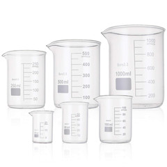 6 Pack Glass Lab Pyrex Beaker Set Measuring Cup 50/100/250/500/1000 ML