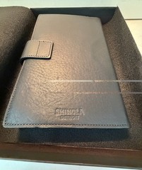 Shinola leather Journal Cover black notebook snap made in USA new w gift box