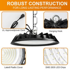 200W UFO Led High Bay Light Shop Industrial Commercial Factory Warehouse 6000K