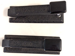 2 Vintage Bostitch Textured Black Metal Staplers Made in USA