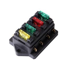 4 Way Blade Fuse Box Holder Block Auto Universal For Car Marine Boat Motorcycle