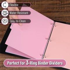 12-Pack Misty Plastic Binder Dividers with Tabs