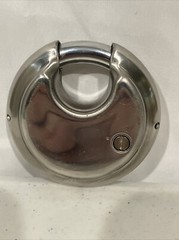 FJM SX790 Combination Disc Padlock Stainless Steel 4 Number Resettable No Keys