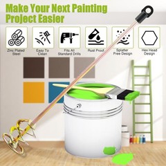 Paint Mixer For 1-5 Gallon Bucket Paint Stirrer For Drill Zinc Plated Rust Proof