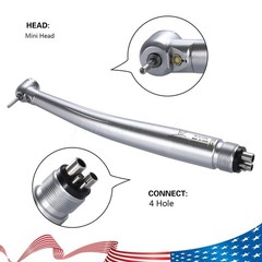 LED Optic Mini Head Dental High Speed Handpiece One Water Spray Air Turbine M4