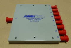 MIDWEST MICROWAVE 8-WAY POWER DIVIDER PWD-5526-08-SMA-79 5-19GHz.