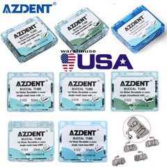 Dental Orthodontic Buccal Tubes 1st 2nd Molar Roth MBT 022 Bondable Mesh Base US