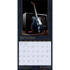 Vintage Guitars | 2027 12×24″ (Hanging) Wall Calendar | Foil Stamped Cover