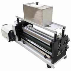 15.35″ Double-Sided Automatic White Glue Coating Machine w Soft Rubber Rollers