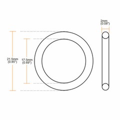 50pcs Black Nitrile Butadiene Rubber NBR O Ring 175mm