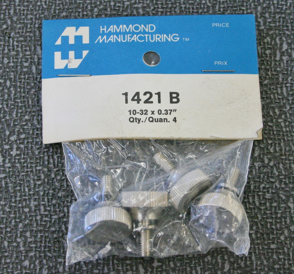 Hammond Manufacturing 1421B 1421 B Large Head Thumb Screw 10-32 x 1/2″ NOS