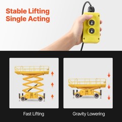 Uimoso 4 Quart Single Acting Hydraulic Pump Dump Trailer Power Unit 12V Plastic