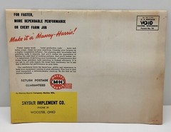 Vtg 1950’s? Massey Harris Tractor Equipment Buyer’s Guide Sales Catalog Book