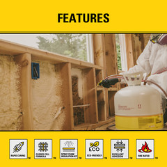 Stanley F994C Spray Foam 1 Kit (600 Board Feet) Closed Cell Class A Fire Rated
