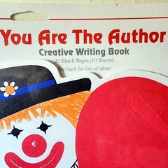 VTG Clown SHAPES ETC Creative Writing Book 10 Jumbo Sheets Art Paper NOS 1987 *