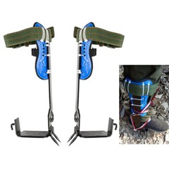 2-Gear Tree Climbing Spike Set Pole Climbing Spurs W/ Security Belt & Foot Strap