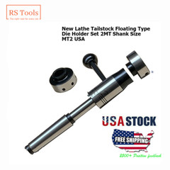 New Lathe Tailstock Floating Type Die Holder Set 2MT Shank Size MT2 RSTOOLS