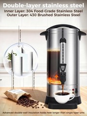 Ostba 1500W Commercial Coffee Urn 100 Cup / 15L Large Percolator Coffee Pot