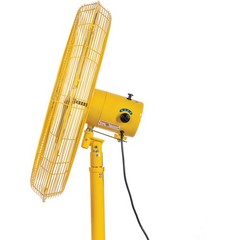 24″ Deluxe Oscillating Pedestal Fan 3 Speed 7525 CFM 300W 1/2 HP Yellow