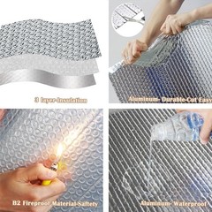Reflective Insulation Roll 16″x10ft – Fireproof Thermal Bubble for All Seasons