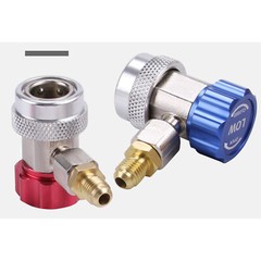 A/C R134A Quick Coupler Connector Adapters High/Low Manifold AC Gauge Auto Set