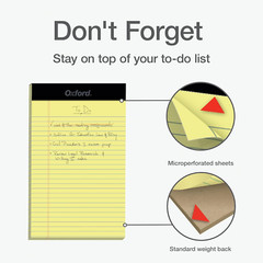 5 X 8 Legal Pads, 12 Pack, Narrow Ruled, Yellow Paper, 50 Sheets per Writing Pad
