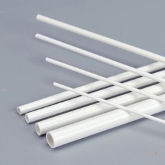 White ABS Round Hollow Tube 2mm-8mm Styrene Plastic Pipe DIY Model Crafts 250mm