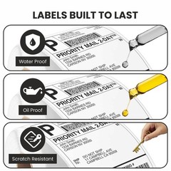 CEPRICO 4”x 6” Direct Thermal Shipping Labels – 1 Roll (220 6”, White