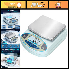 High Precision Digital Analytical Balance 5000g x 0.01g – Lab Scale for Kitchen,
